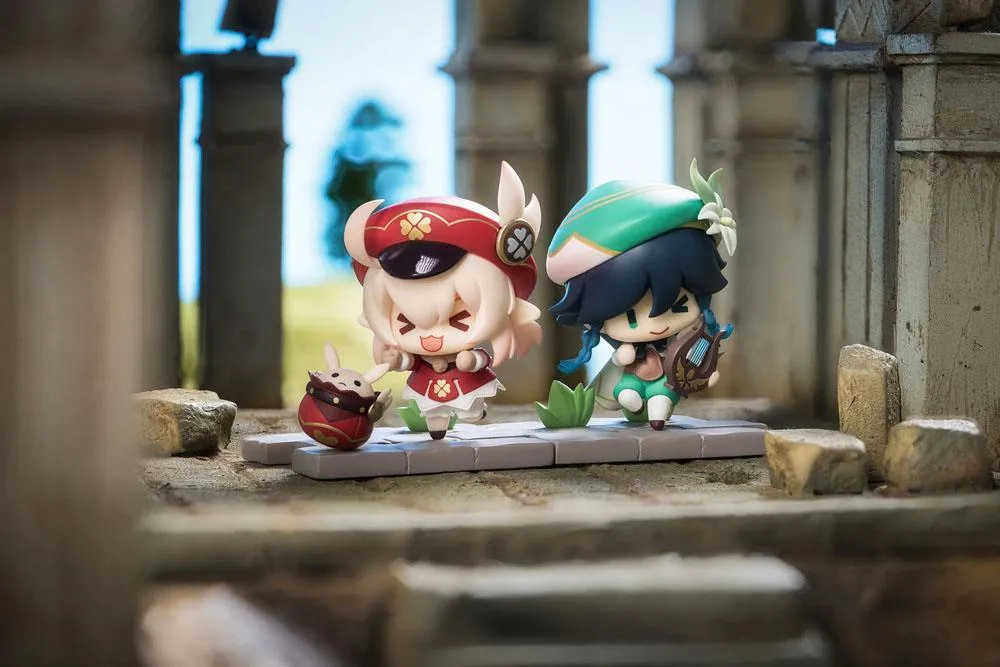 Genshin Impact Battle Scene Series Trading Figure 6-Pack Mondstadt Edition 5 cm - Caixa Inteira (6 Unidades)